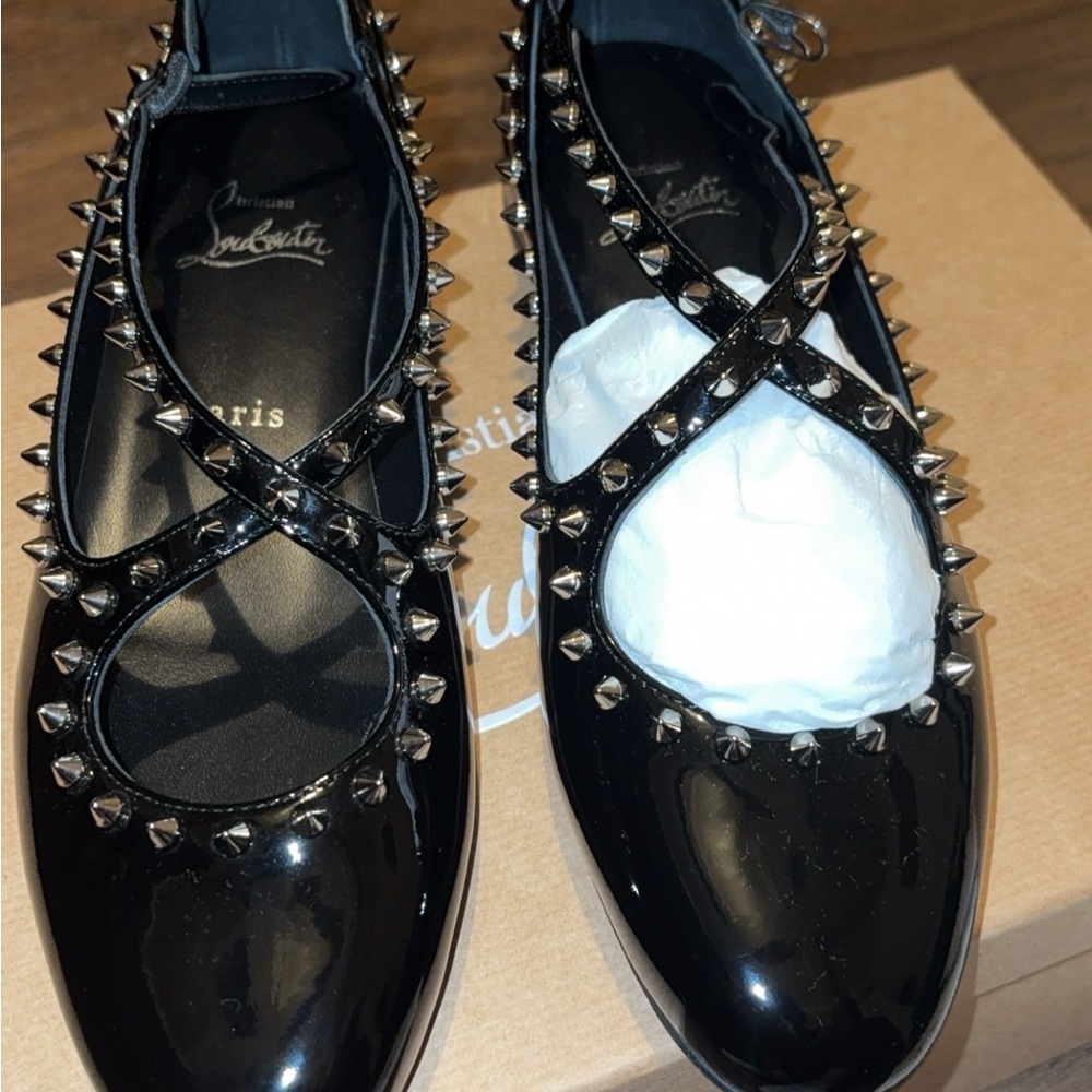 Nordstrom Black Spiked Flats